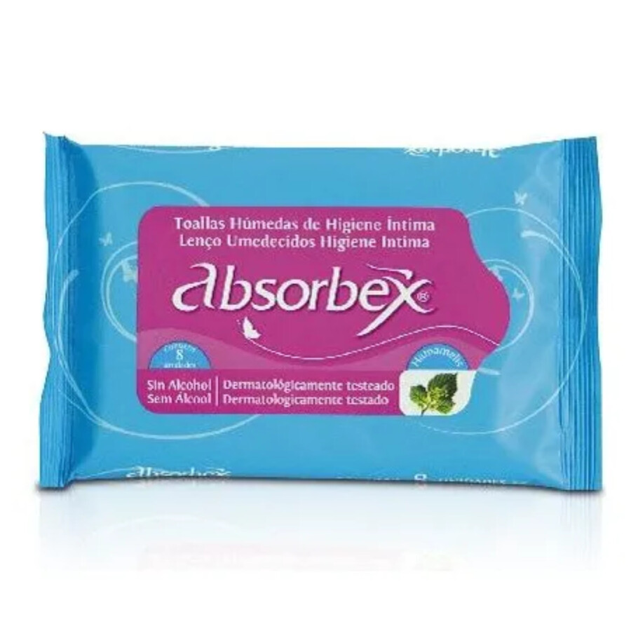 Toallas Húmedas Íntimas x8 – Absorbex Toallas Húmedas Íntimas x8 – Absorbex