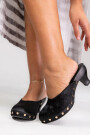 Clog con taco Negro