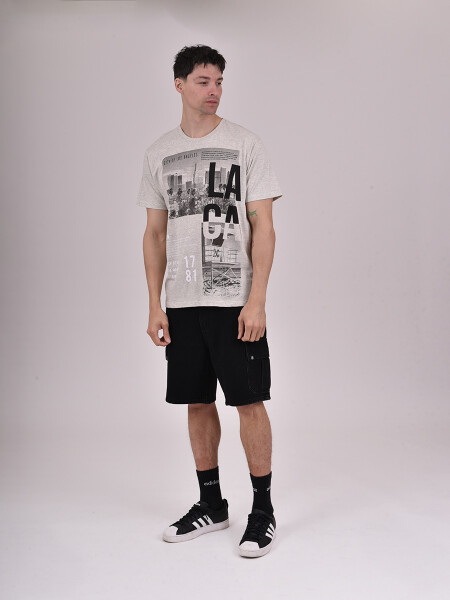 REMERA BEGIN BEIGE MELANGE