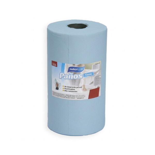 PAÑO PLUS CLASSIC ROLLO CELESTE LISO 30X34.5 CM CELESTE