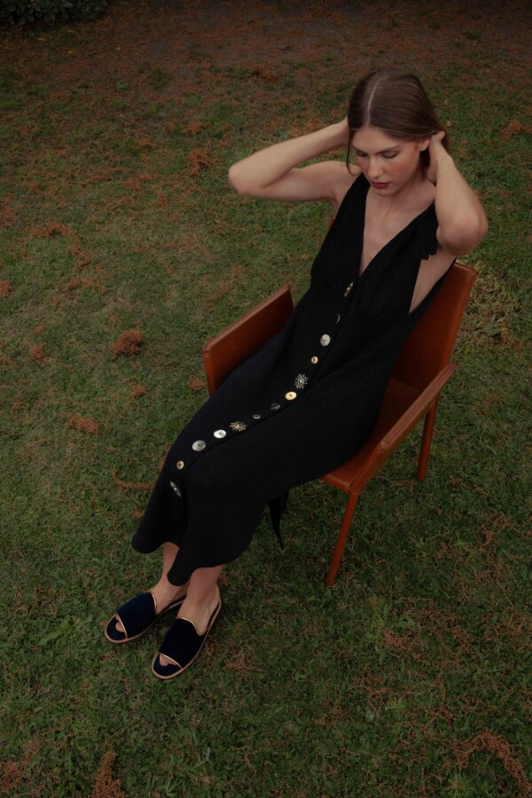 Row Glow Dress Negro