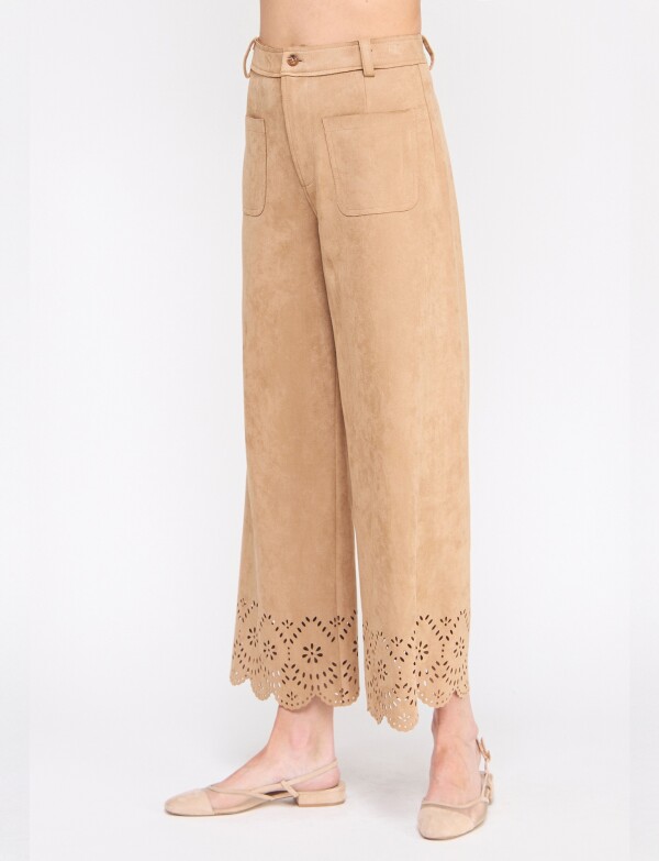 Pantalon Suede TOSTADO