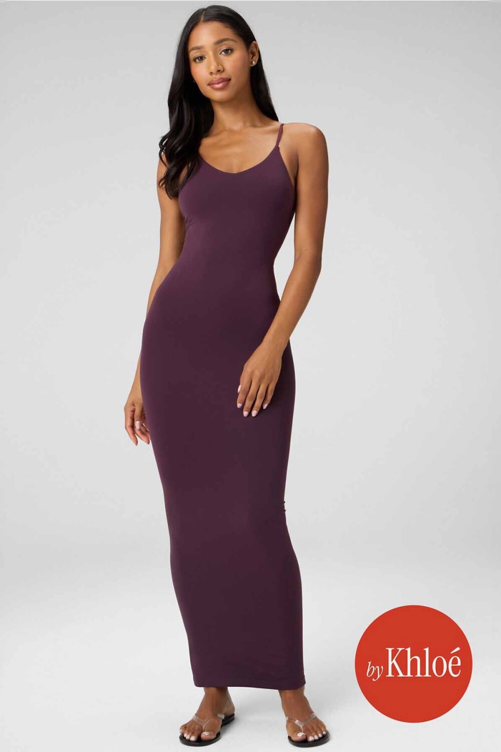 Vestido Strappy Seamless Maxi Dress Mujer Oxblood