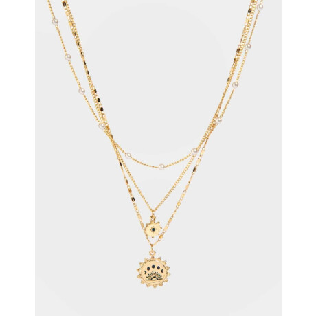 Collar Con Dije Del Eclipe Lunar ''trust Your Star'' Dorado