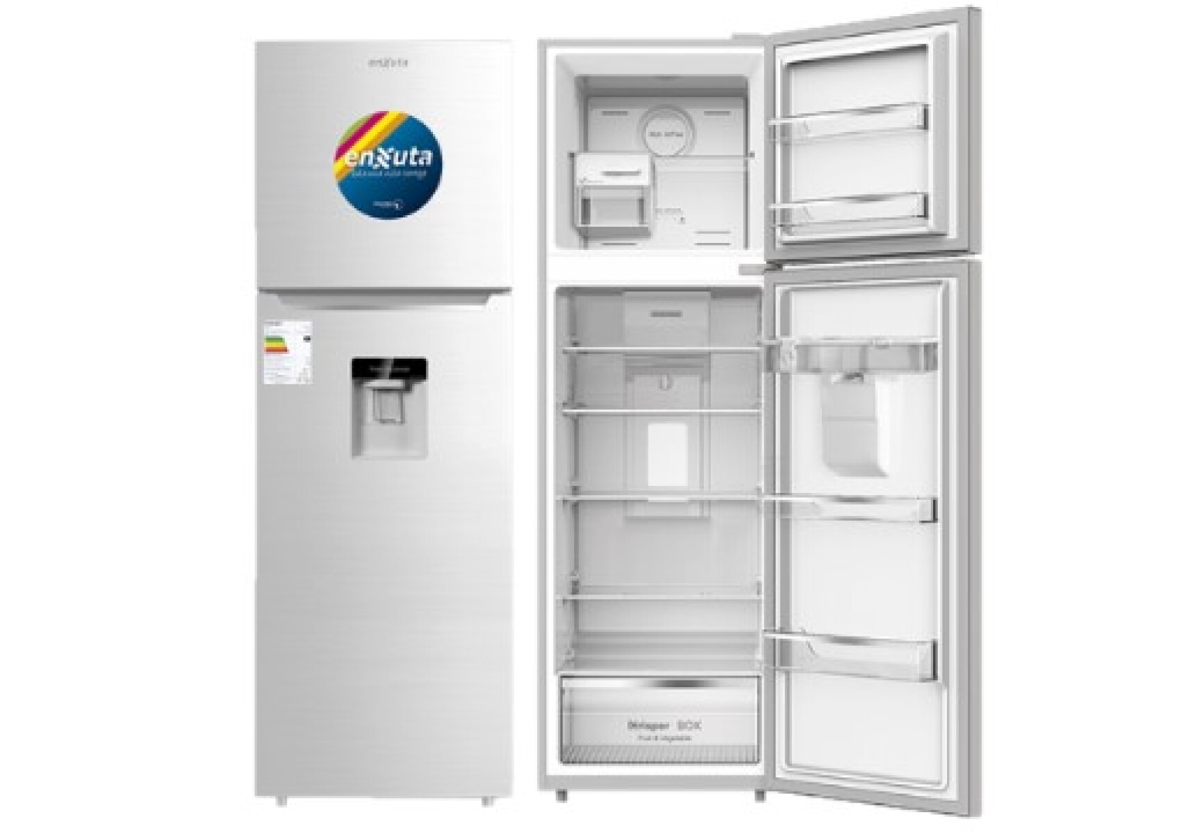 REFRIGERADOR FRÍO SECO 248 LTS ENXUTA BLANCO CON DISPENSADOR 