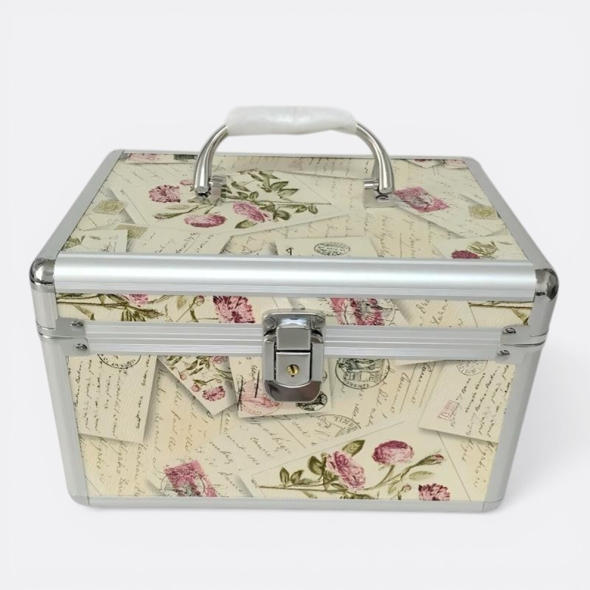 Maletín De Aluminio Cosmetiquero Estampado - Cartas De Amor 