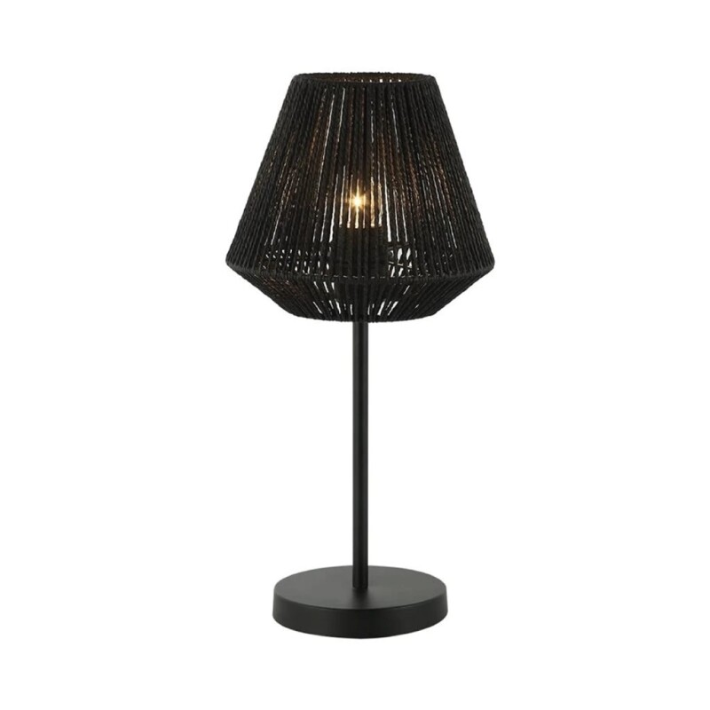 LAMPARA DE MESA D23X47CM TEJIDO/METAL NEGRO LAMPARA DE MESA D23X47CM TEJIDO/METAL NEGRO