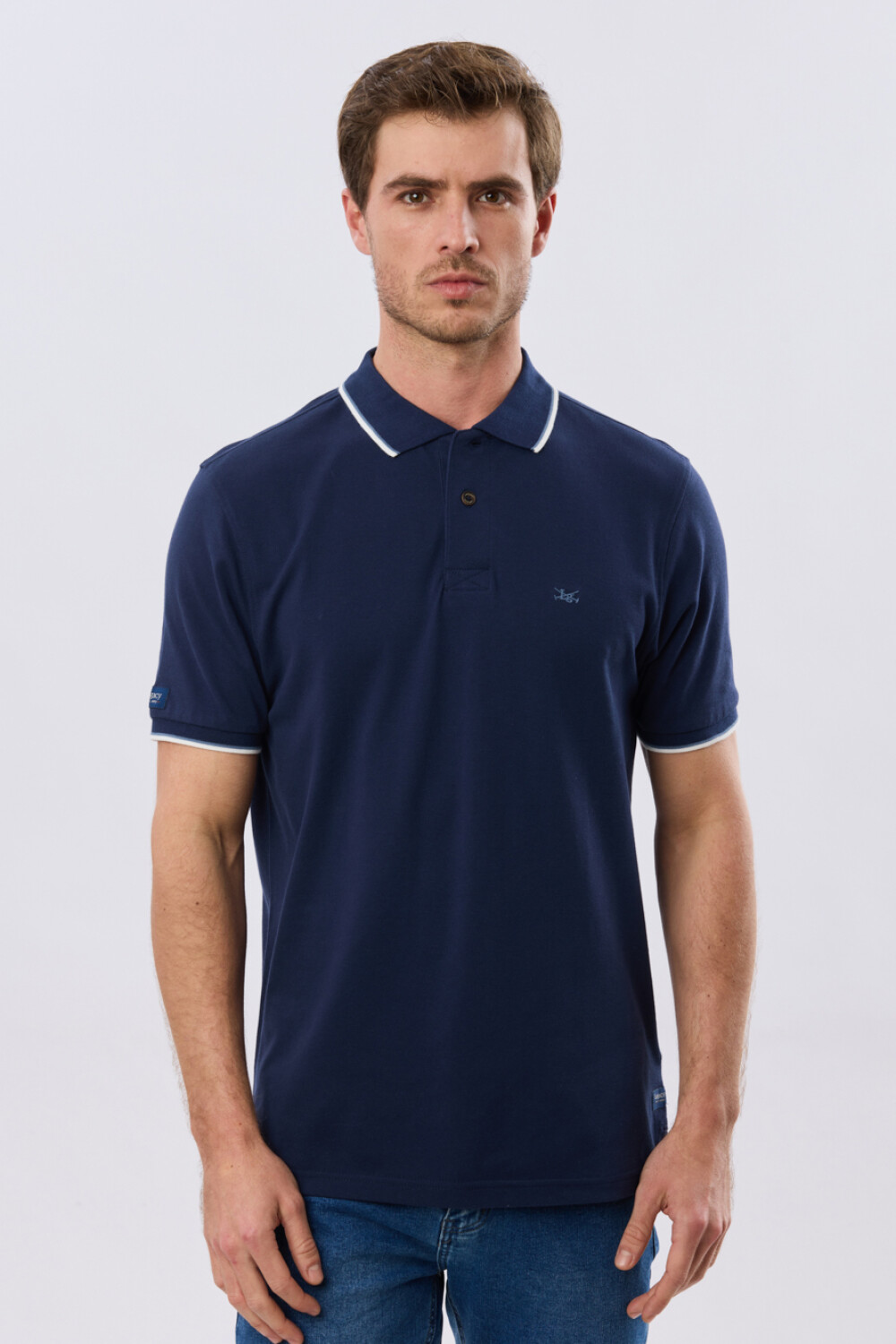 REMERA POLO LISA PIQUÉ Azul
