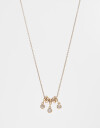 Cadena Corta con Dije Strass Collar Con Dije De Cubic Zirconia - Dorado