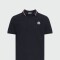 Moncler -Remera polo de algodón manga corta Azul