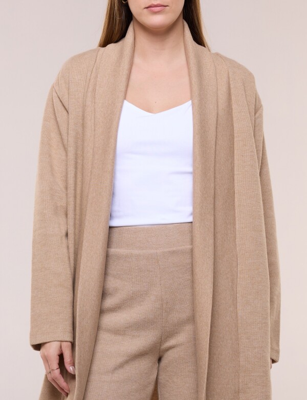 Cardigan Abierto Soft BEIGE OSCURO