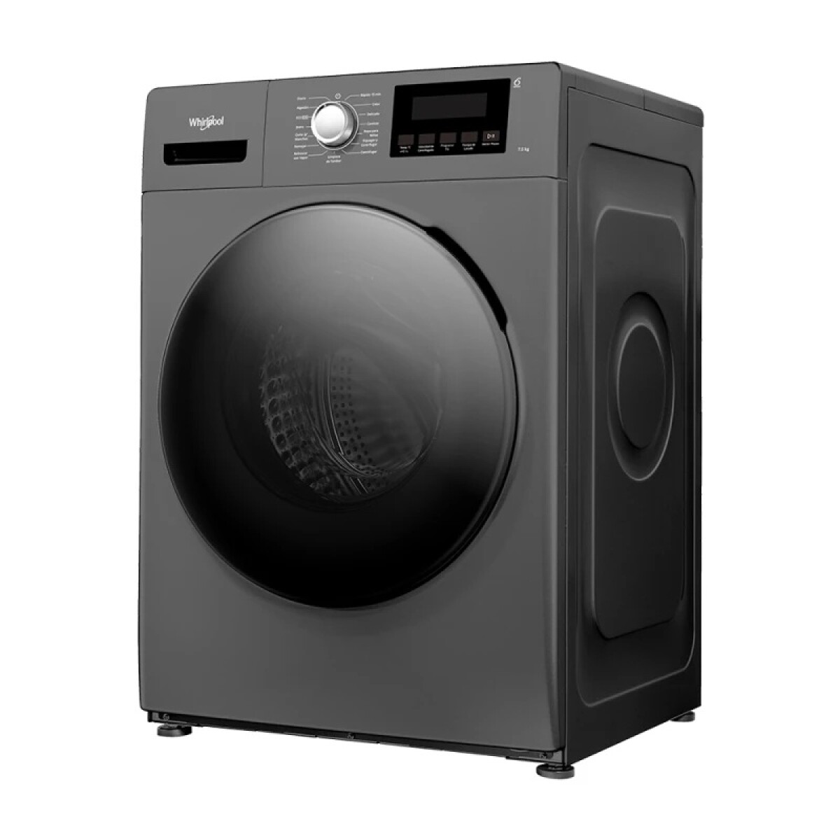 Lavarropa Frontal 7.5kg Plateado Whirlpool WNQ75AS 