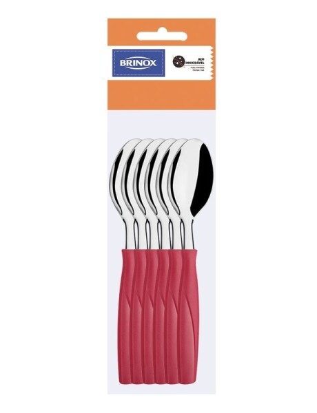 SET 12 CUCHARAS MESA 19CM ITAPARICA ROJO BRINOX SET 12 CUCHARAS MESA 19CM ITAPARICA ROJO BRINOX