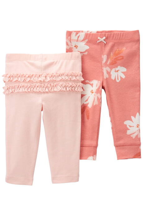 Pack dos pantalones de algodón, rosados Pack dos pantalones de algodón, rosados