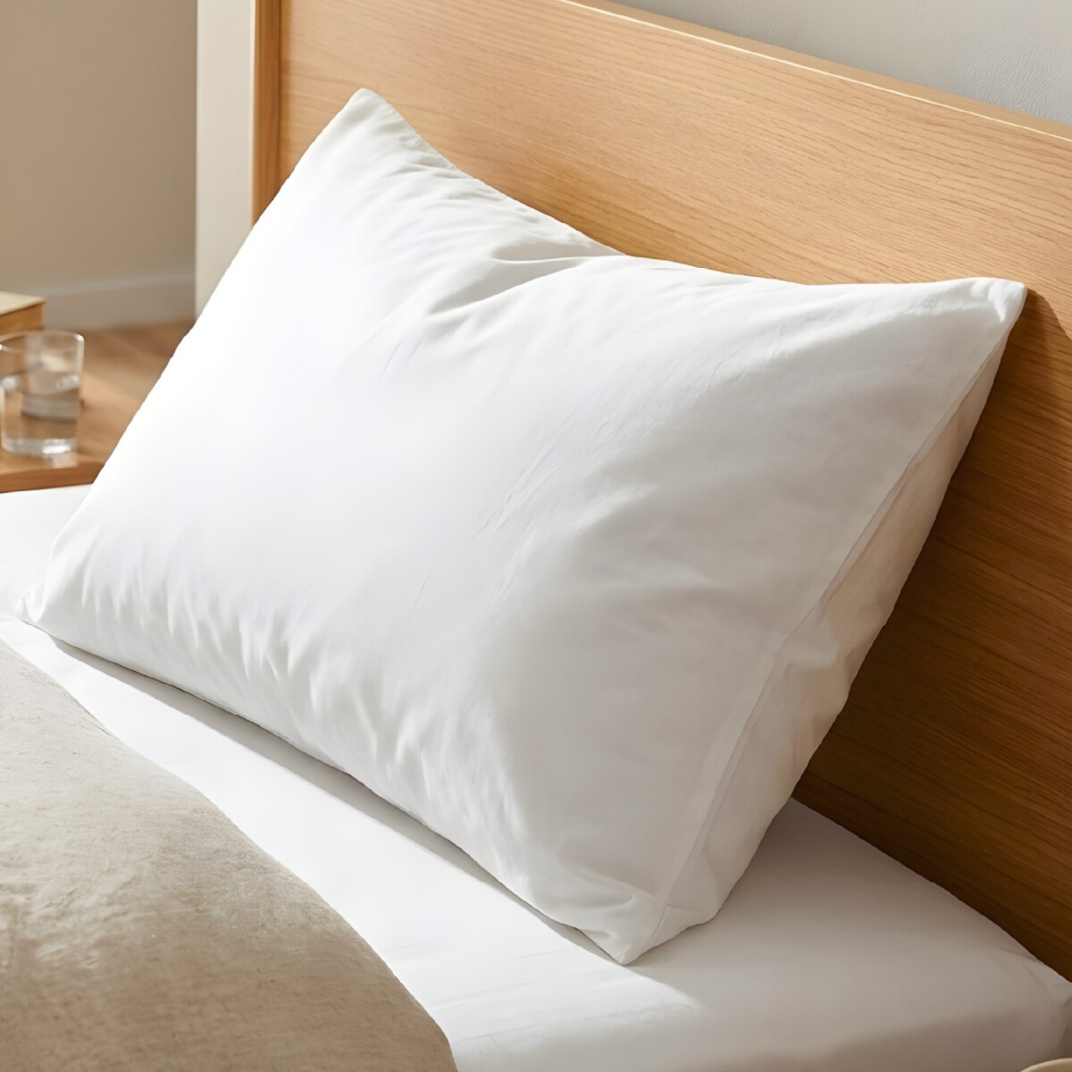 Almohada De Fibra Siliconada Hipoalergénica Cama 50x70 Cm 