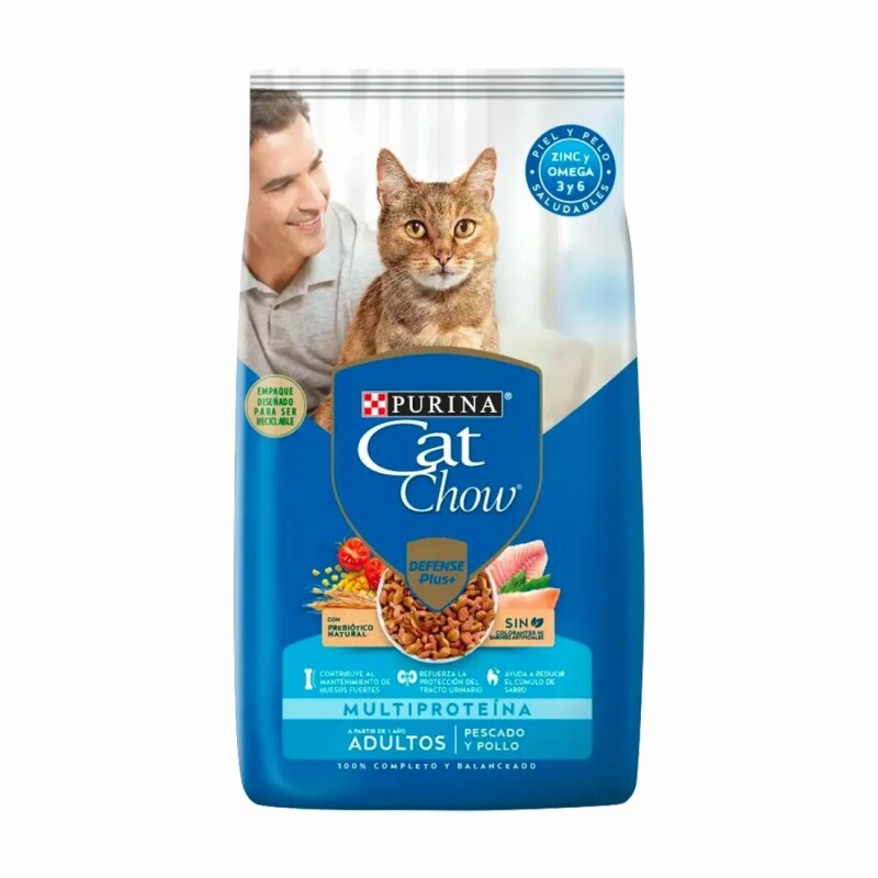 CAT CHOW GATOS ADULTOS PESCADO Y POLLO 3 KG