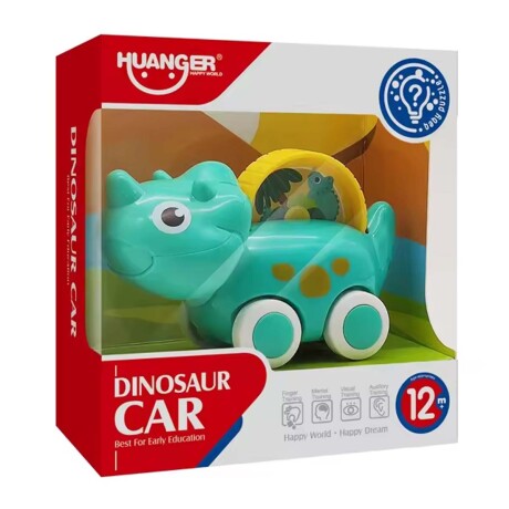Dinocar Autito Dinosaurio Rodante Auto Plástico Bebé Huanger Verde