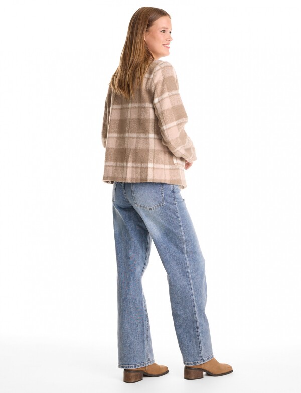 Chaqueta Cuadros & Botones Metálicos TOSTADO/MULTI