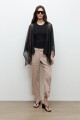 Ruana tejida lurex negro
