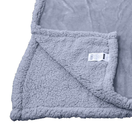 Frazada Flannel con Corderito 1 Plaza Richmond 150 x 220 cm Azul Piedra