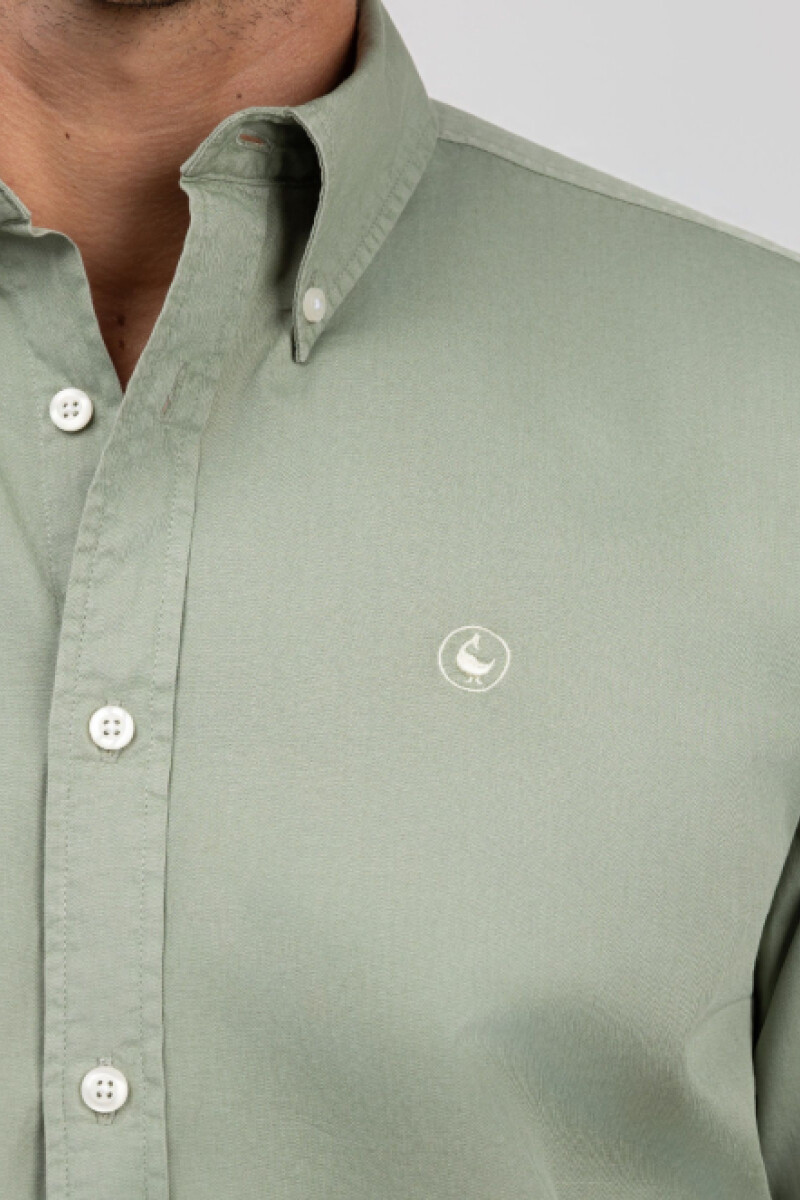 Camisa Garment Dyed Verde