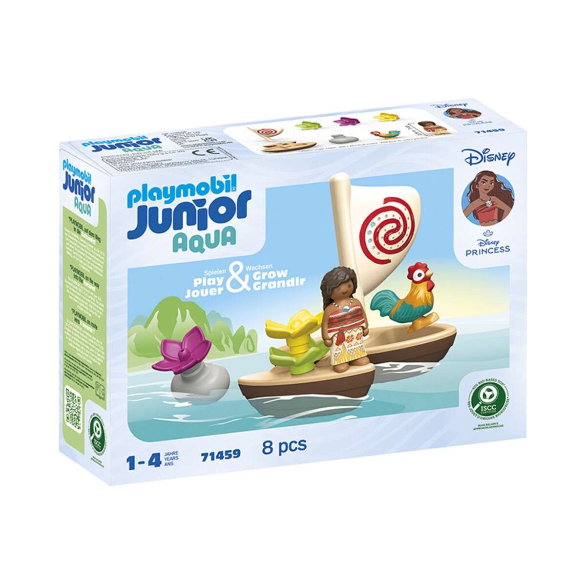 Barco de Moana Playmobil Jr - 8 Piezas con Figuras 