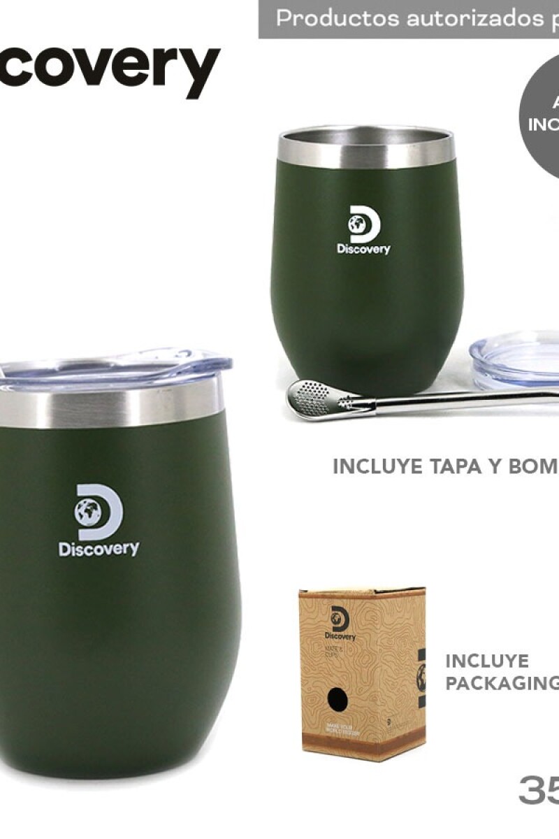 Mate y bombilla de Acero - Discovery Verde