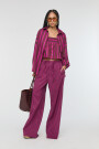 PANTALÓN RAYADO BOHO Fucsia