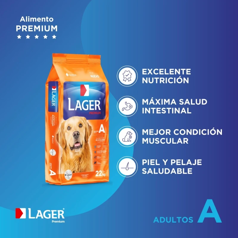 LAGER PERROS ADULTOS 10 KG + PIPETA PROTECH DE 26 A 40KG DE REGALO