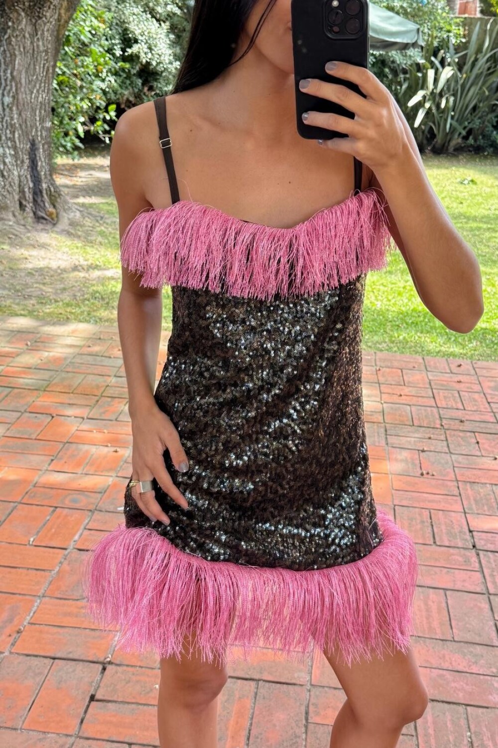 Tropical Gala Dress Chocolate / Rosado