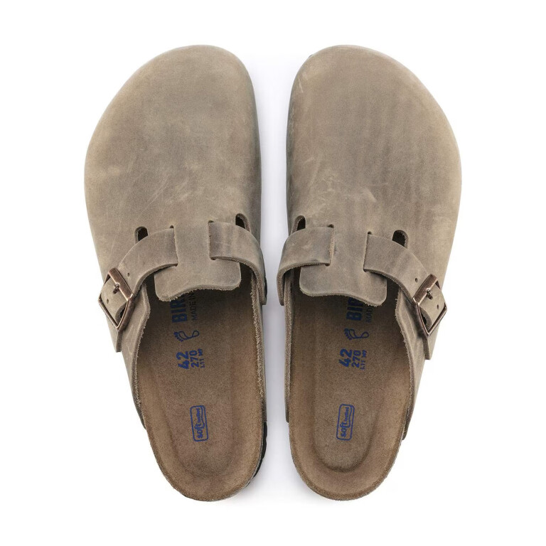 Zueco Boston Soft Footbed - Oiled Leather - Estrecho Marron