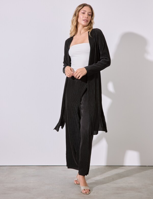 Cardigan Plisado NEGRO