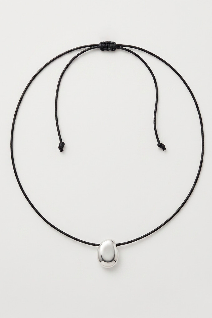COLGANTE OVAL METAL PLATA