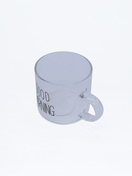 TAZA CAFÉ GOOD MORNING TRANSPARENTE