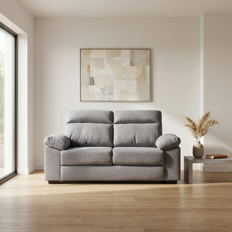 Sofá Owen - Tela Microfibra - 2 cuerpos 12091 (Gris)