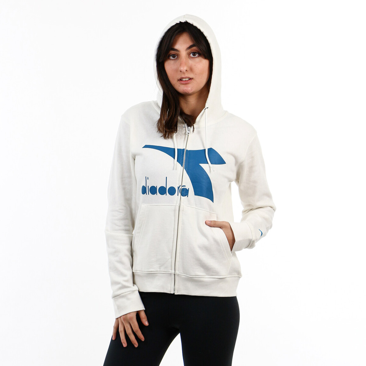 Diadora LADIES COTTON JACKET WITH HOOD- COCONUT - Coco 