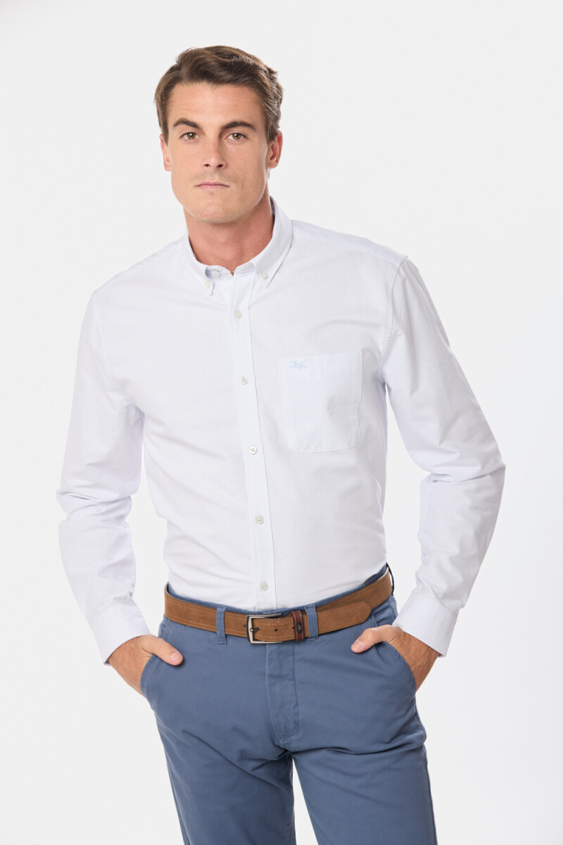 CAMISA OXFORD - Celeste Claro 
