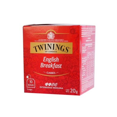Té English Breakfast Twinings 10 Unidades Twinings Breakfast X10