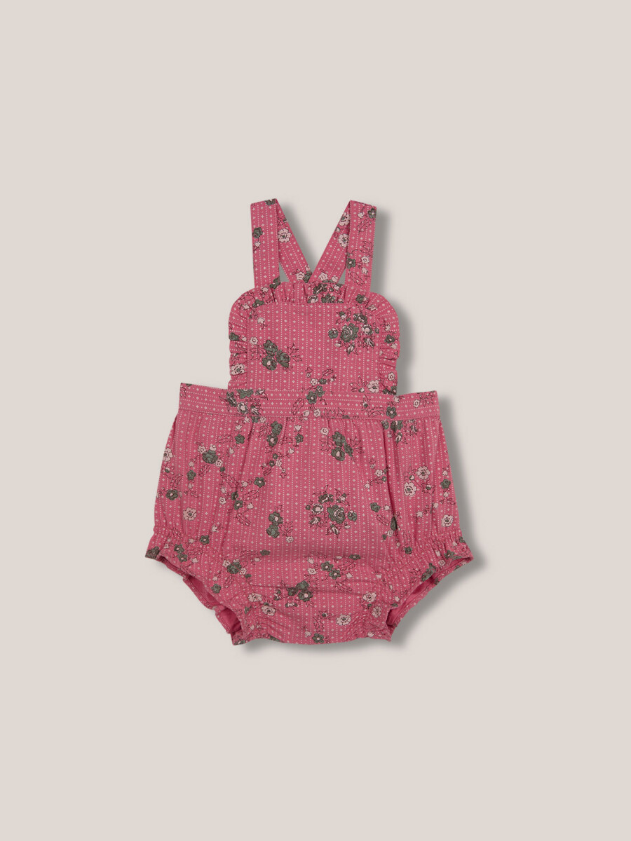 Rana Estampada Con Volantes Rosa