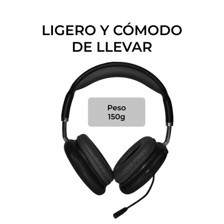 Auriculares BT Confort Alta Fidelidad con Mic Negro