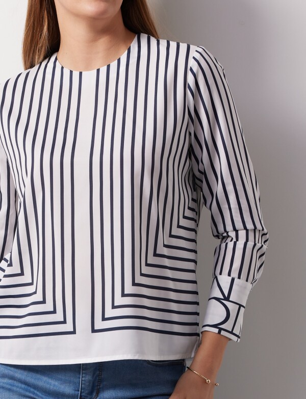 Blusa Lineas BLANCO