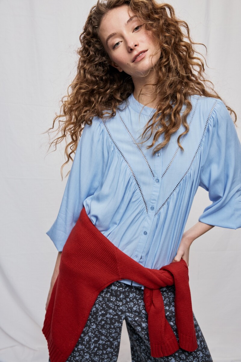 CAMISA MACA Celeste