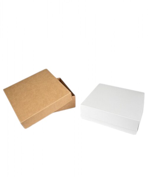 Caja Cuadrada 20x20x6 cm REVERSIBLE BLANCO MADERA