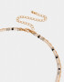 Collares Cortos Con Piedra Natural Collar Corto Bañado En Oro Con Piedra Natural - Dorado