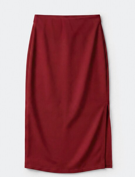 POLLERA MIDI - NEGRO ROJO