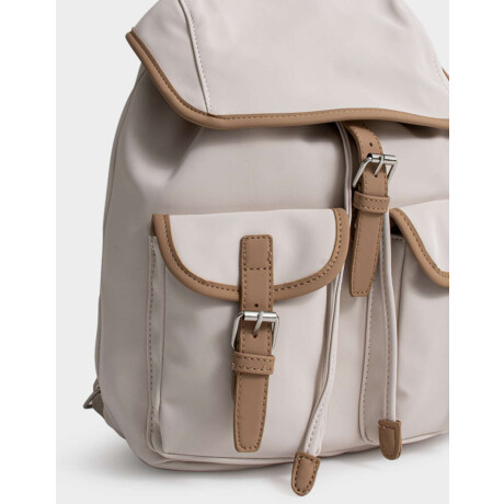 Mochila Con Solapa Azul ''campus Club'' Marron Beige