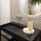 Griferia Lavatorio Pared Bimando En Cromo Fv Serie Nueva 44 Incluye Desague CROMO