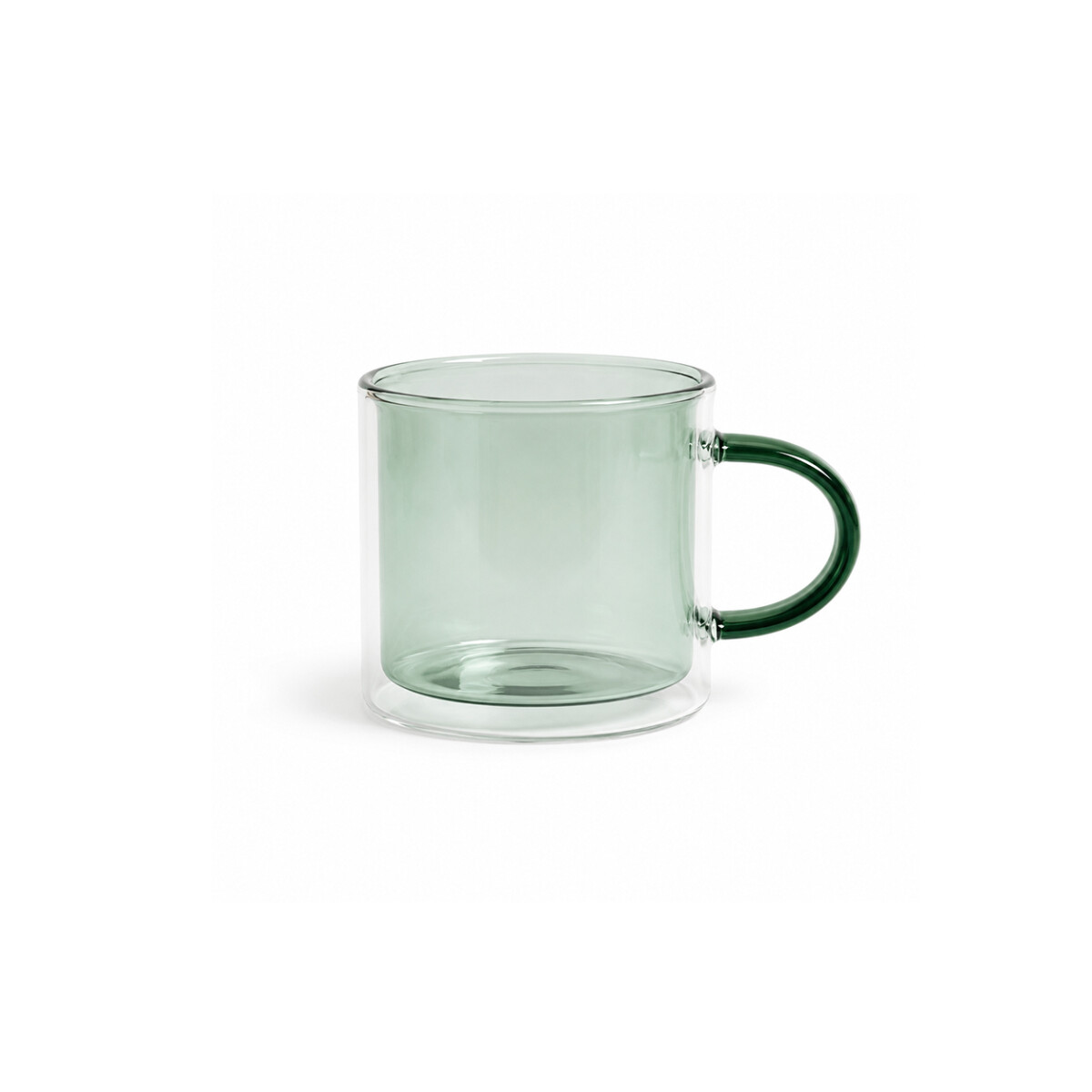 Taza doble vidrio 240ml - verde 