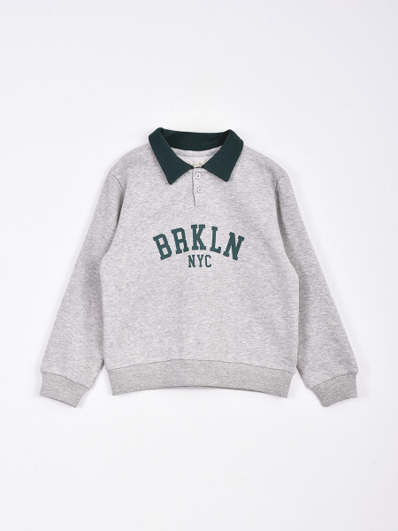 BUZO LUAR GRIS MELANGE M