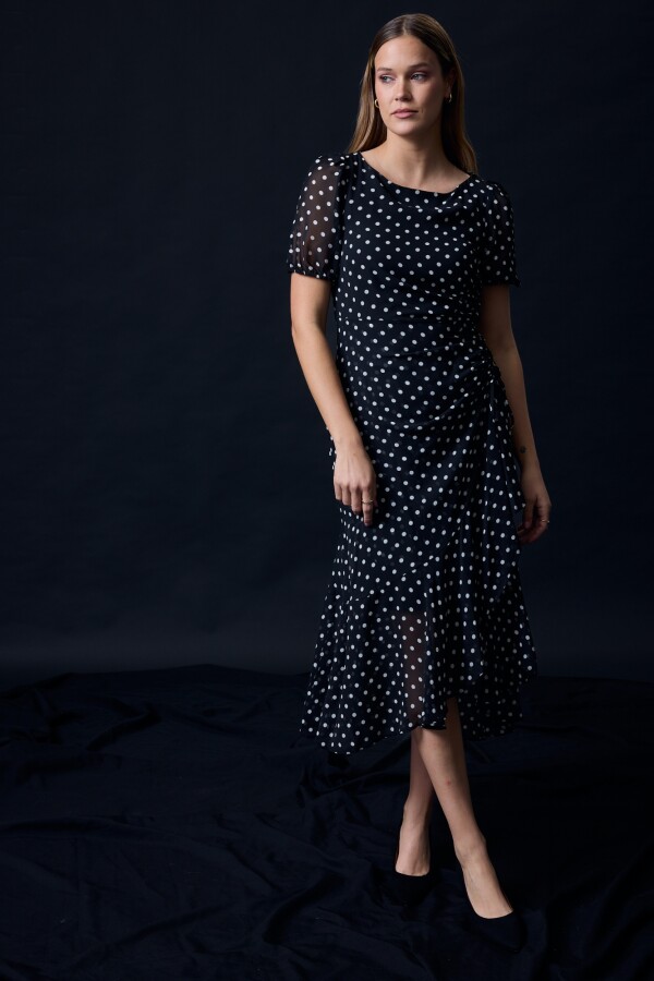 Vestido Maxi Lunares NEGRO/BLANCO